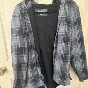 Men's Blue Plaid Shirt